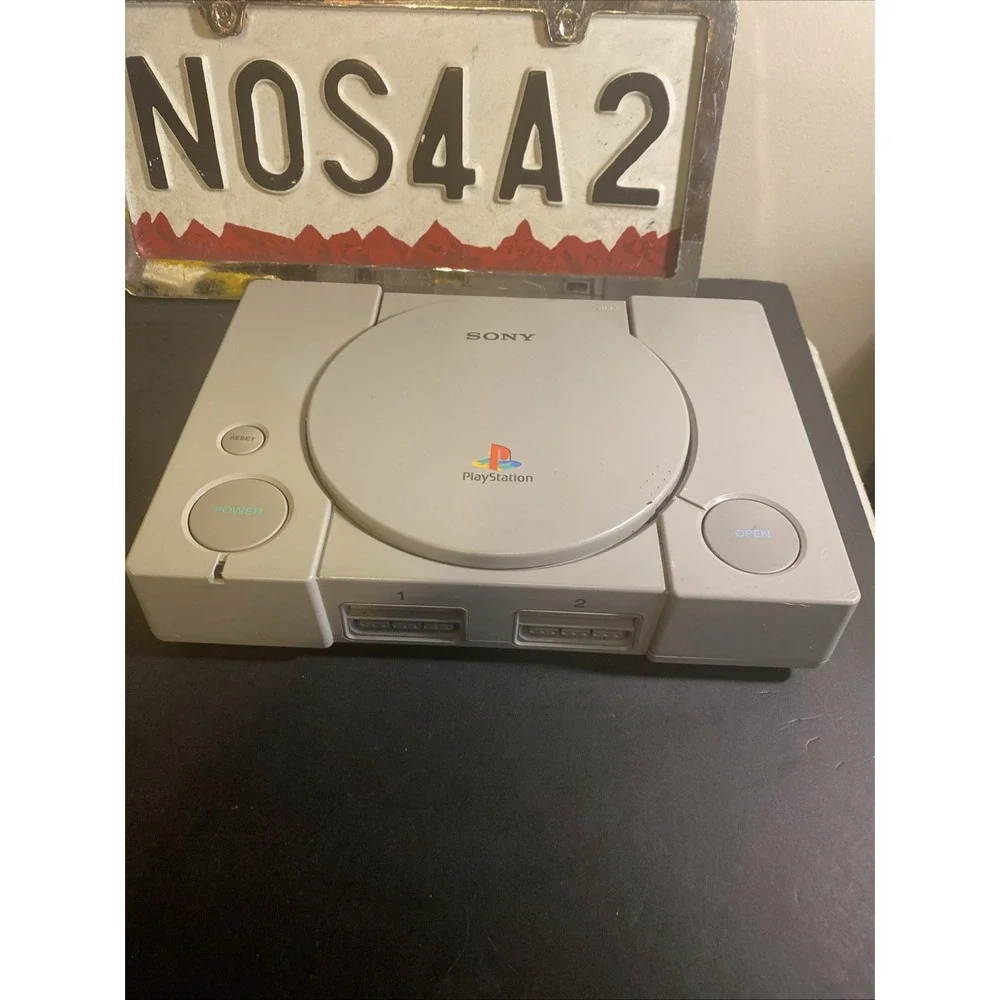 Sony PlayStation PS1 Original Console Grey SCPH-9001 Tested No Cords Controller